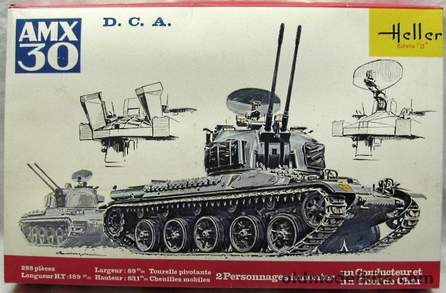 Heller 1/35 TWO AMX 30 DCA, 811 plastic model kit